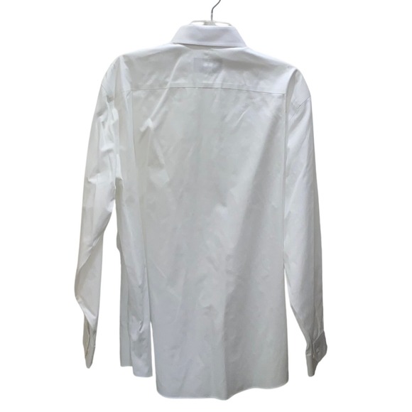 Wilkes Riley Non Iron Classic Fit White Long Sleeve Dress Shirt Mens L - Picture 6 of 6